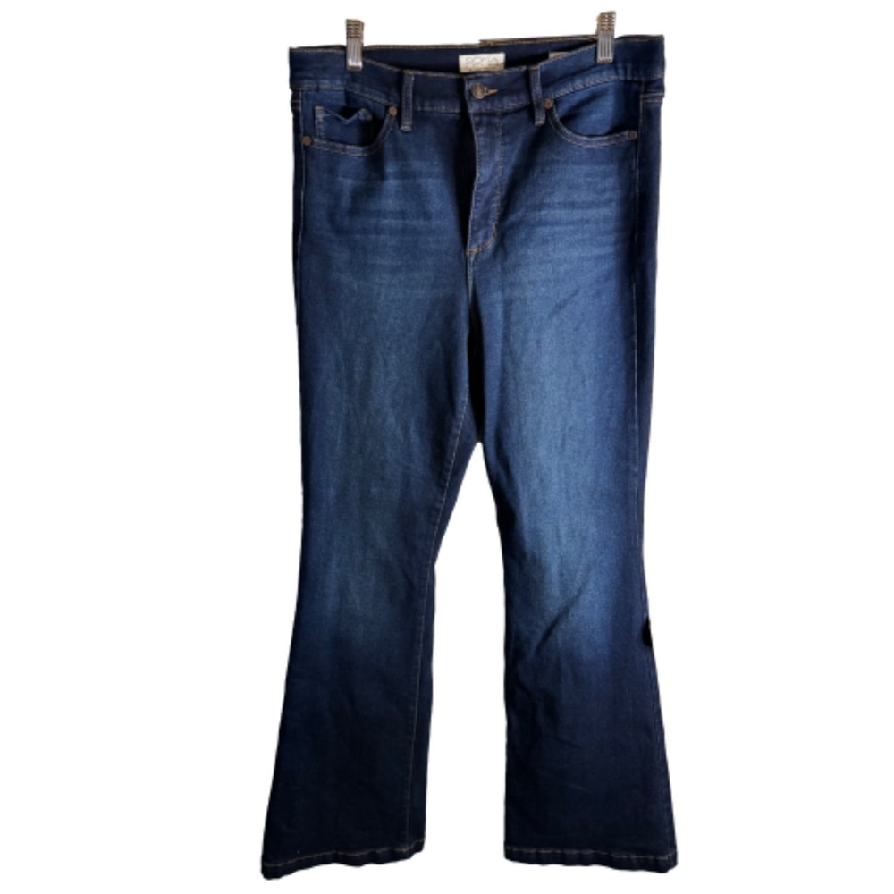 Sofia by Sofia Vergara Women’s Melissa Flare High Waist Dark Blue Jeans Size 12